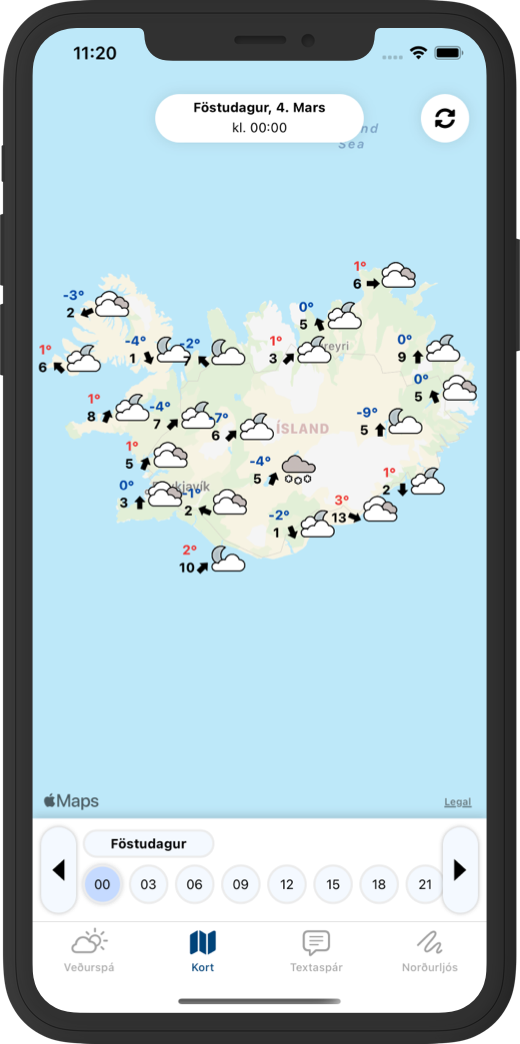 Veðrið á Íslandi - weather - Android